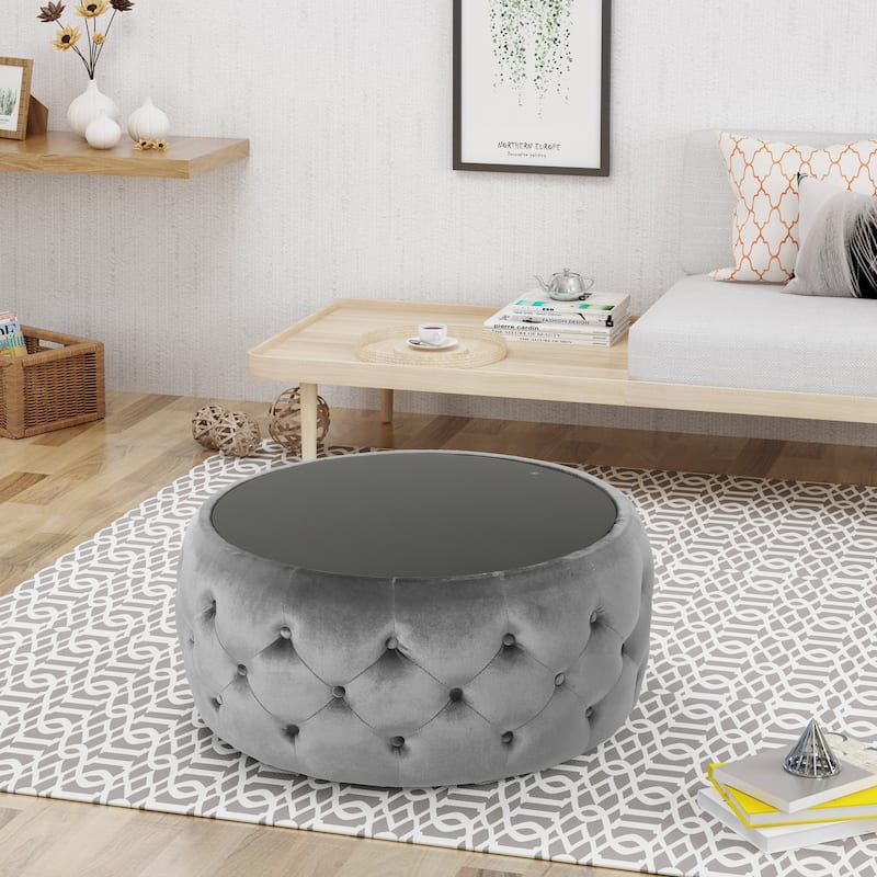 Tufted Upholstery Ottoman Bench