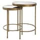 preview thumbnail 3 of 4, Porch & Den Iron and Glass Nesting Tables by David Frisch (Set of 2)