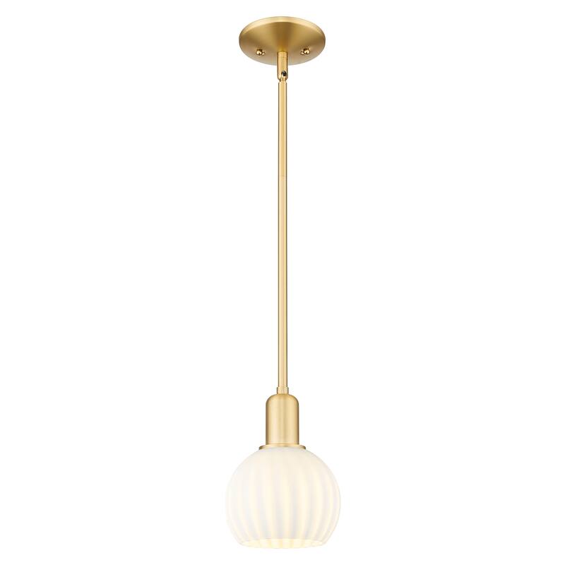 Innovations Lighting Endless Possibilities Arcadia - White Venetian - 1 Light 6" Stem Hung Mini Pendant