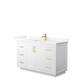 Option White, Gold Trim, Giotto Quartz Top