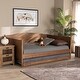 preview thumbnail 9 of 10, Veles Modern Ash Walnut Finished Wood Full Size Daybed with Trundle