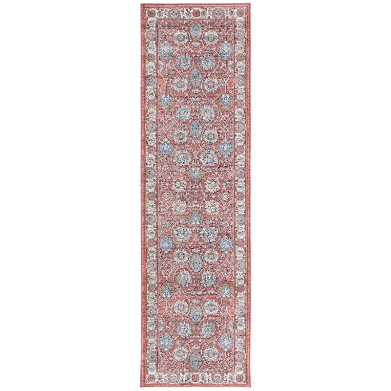 SAFAVIEH Rosewood Thursa Traditional Rug - 2'3" x 8' Runner - Ivory/Red