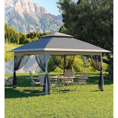13x13 Outdoor Pop up Gazebo, with Mosquito Netting - 13*13Ft