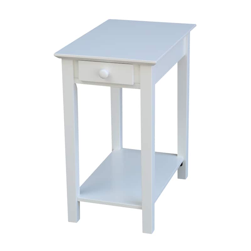 The Gray Barn Moonshine Narrow End Table - 22" x 14" - White