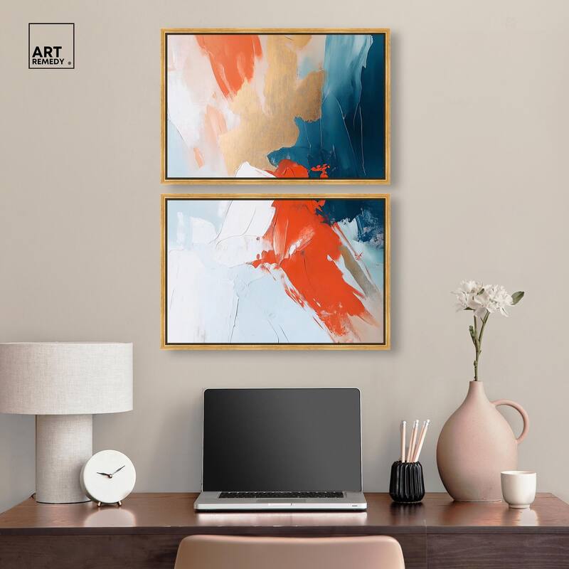Bold and Bright I Canvas Set of 2 by Art Remedy