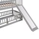 preview thumbnail 14 of 13, Twin Over Twin Low Bunk Bed with Slide, with Fence and Ladder for Toddler Kids Teens