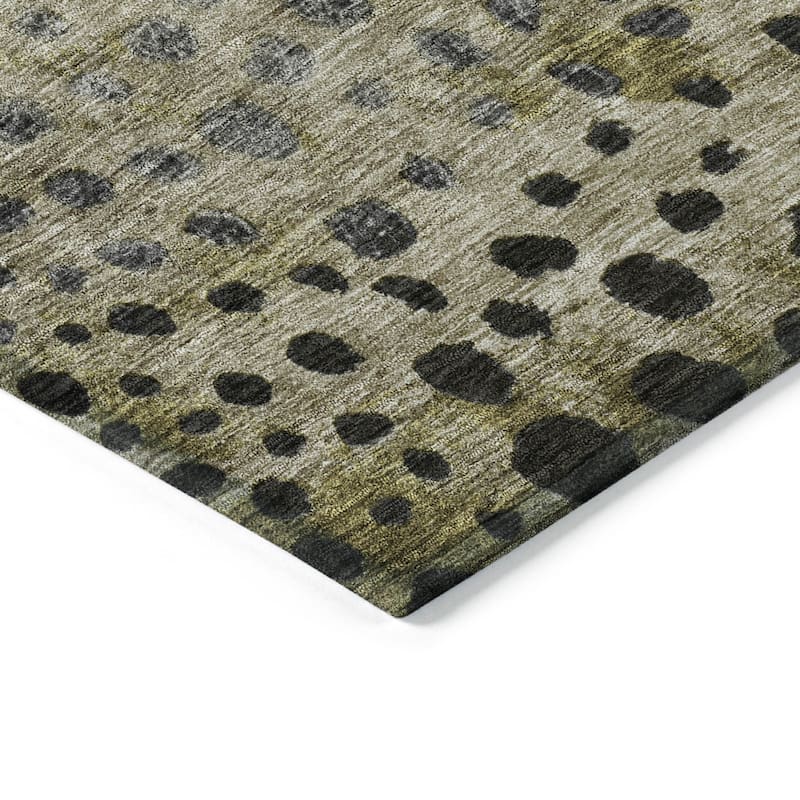 HomeRoots Abstract Transitional Rectangle Outdoor Rug