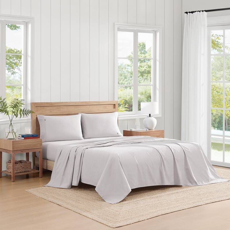 Tommy Hilfiger Solid Percale Cotton Sheet Set