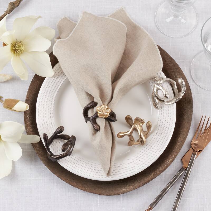 Twigs Design Napkin Rings (Set of 4)