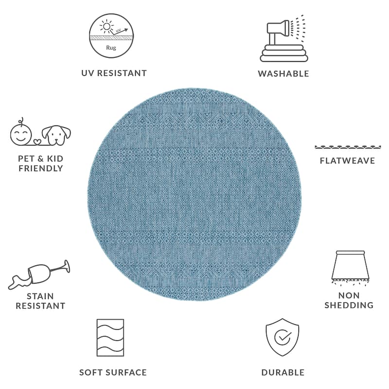SAFAVIEH Courtyard Leonara Indoor/Outdoor Waterproof Patio Backyard Rug
