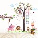 preview thumbnail 1 of 3, Walplus Monkey Height Measure Zoo Animals Wall Sticker Nursery Decor