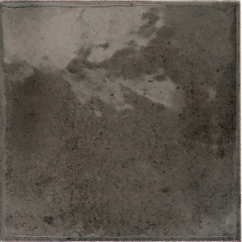 Apollo tile 4" x 4" Antiek Glossy Black Ceramic Tile (6.46 sq ft/case) - 60 Pack