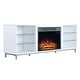 preview thumbnail 35 of 38, Brighton 60 In. Fireplace Storage Media Console Cabinet