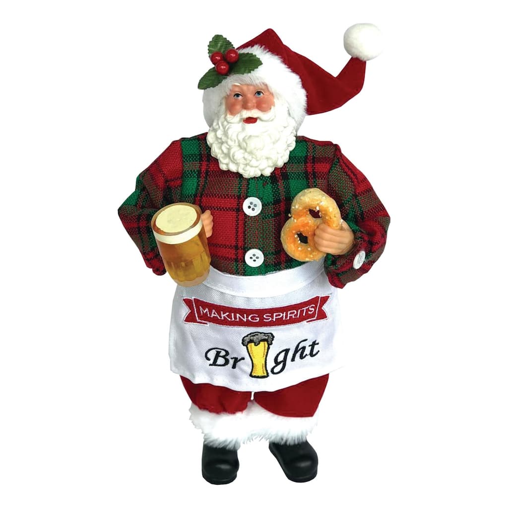 12" Santa Claus "Making Spirits Bright" Christmas Figurine