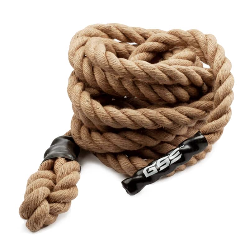 GSE™ 1.5" Gym Climbing Rope, Workout Rope for Indoor/Outdoor and Home Workouts. Great for Climbing Exercises, Strength Training - 30-ft