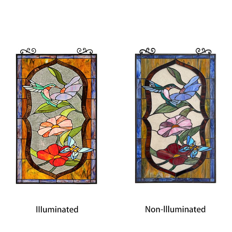 Bird/ Butterfly/ Floral Design Window Panel/ Suncatcher