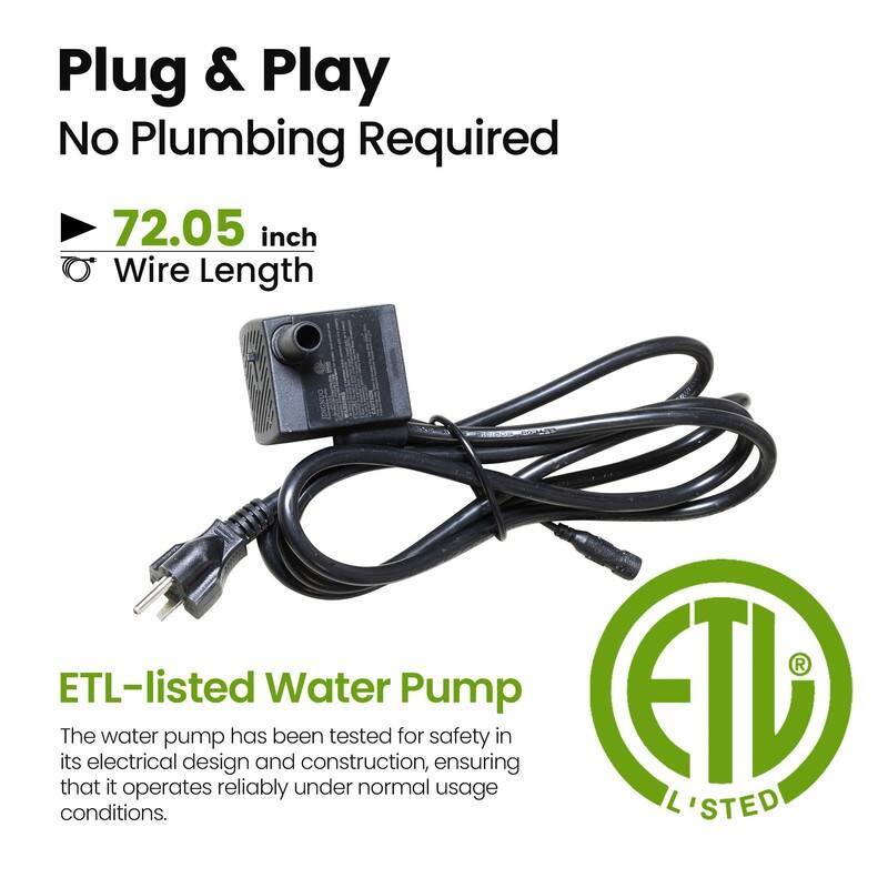 Polyresin Outdoor Hand Crafted Weather Resistant Fountain with LED Lights