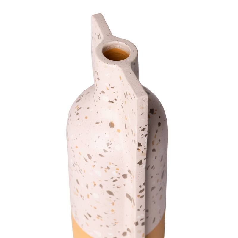 Urbino Handmade Ceramic Vase - Rose Terrazzo/Terracotta