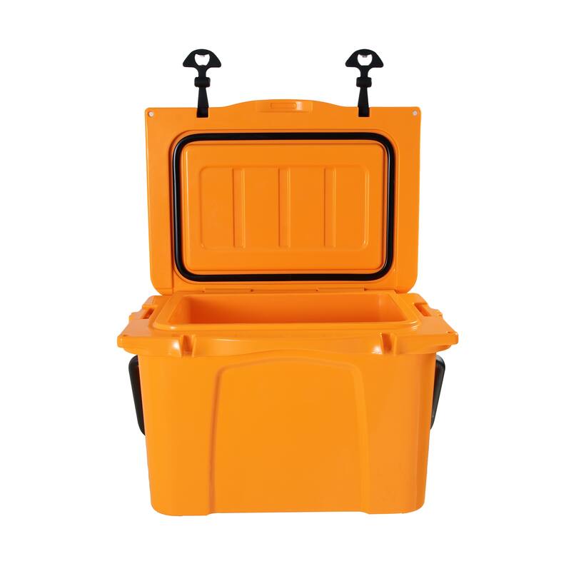 25QT Portable Cooler, Insulated Hard Cooler with Bottle Opener, Cup Holder, Forming Ruler, Travel, Beach, Camping, Fishing