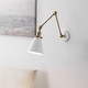 preview thumbnail 14 of 64, Rover 7" Adjustable Arm Metal LED Wall Sconce by JONATHAN Y White/Brass Gold - 1