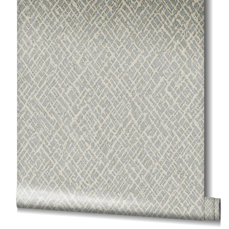Galerie Wallcoverings Earth Collection Textured Crosshatch Effect Sheen Wallpaper Roll - 33 feet long x 27.5 inches wide