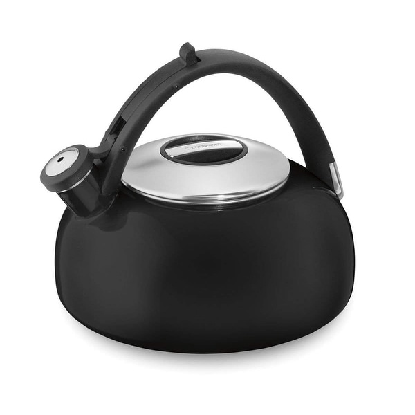 Cuisinart CTKEOS2BK Peak Porcelain Enamel on Steel Tea Kettle, 2Quart