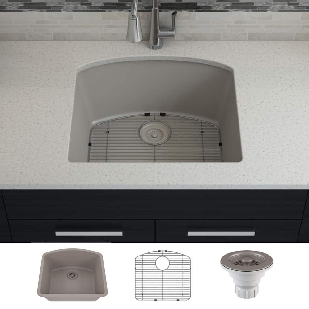 Lexicon Platinum 2321D Quartz Composite Single Bowl Kitchen Sink