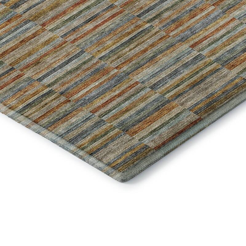 Premium Washable Super Soft Geo Stripe Mayfield Rug