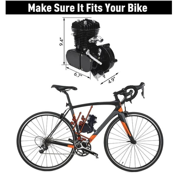 Bike Engine Kit 80cc Bicycle Motor Kit 2-Stroke Gas Engine For 26