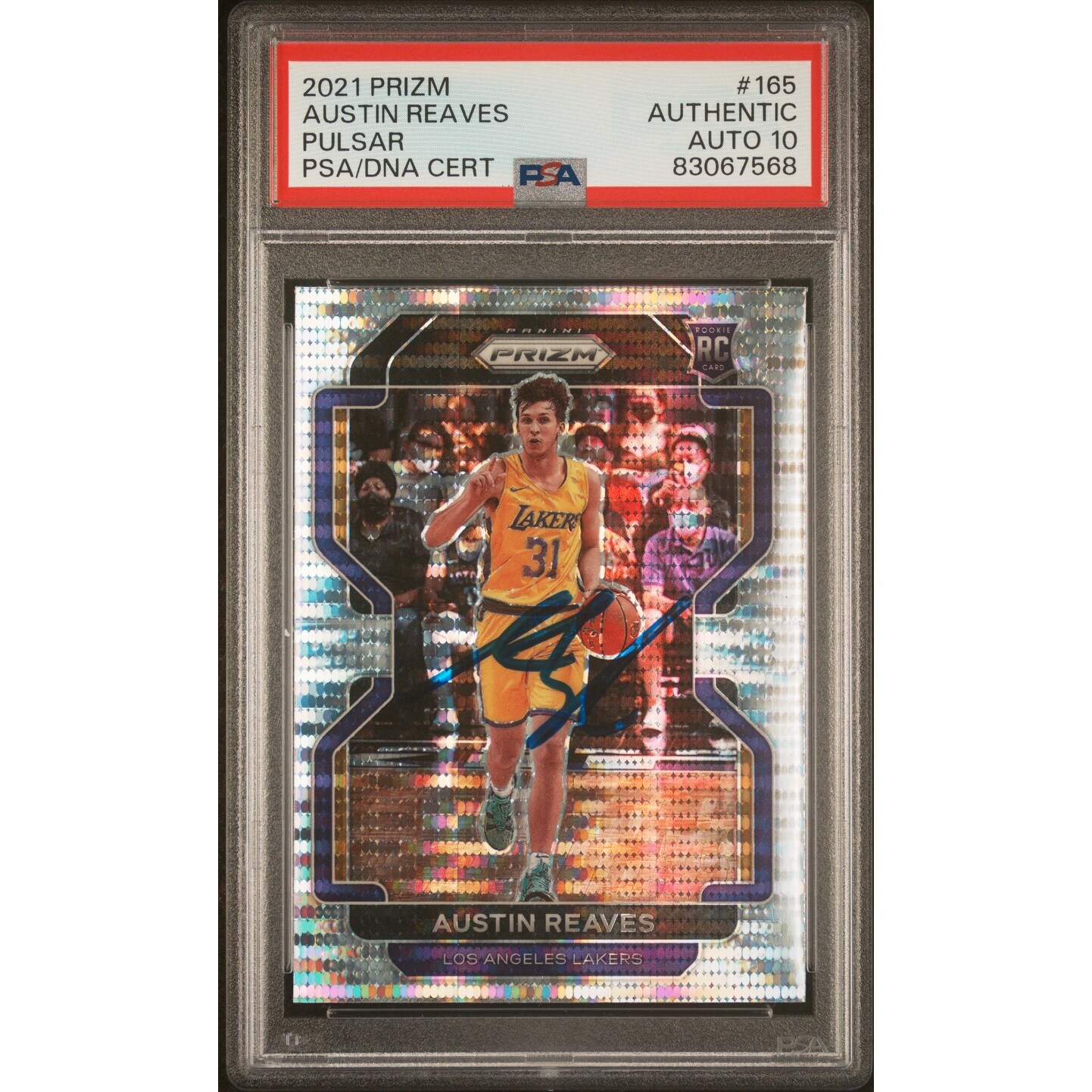 Austin Reaves 2021 Panini Prizm Pulsar Signed Rookie Card #165 