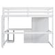 preview thumbnail 29 of 30, Full Size Loft Bed with Wardrobe, Desk, and Storage Drawers, Modern Space-Saving Design, Solid Pine Wood Frame, Grey