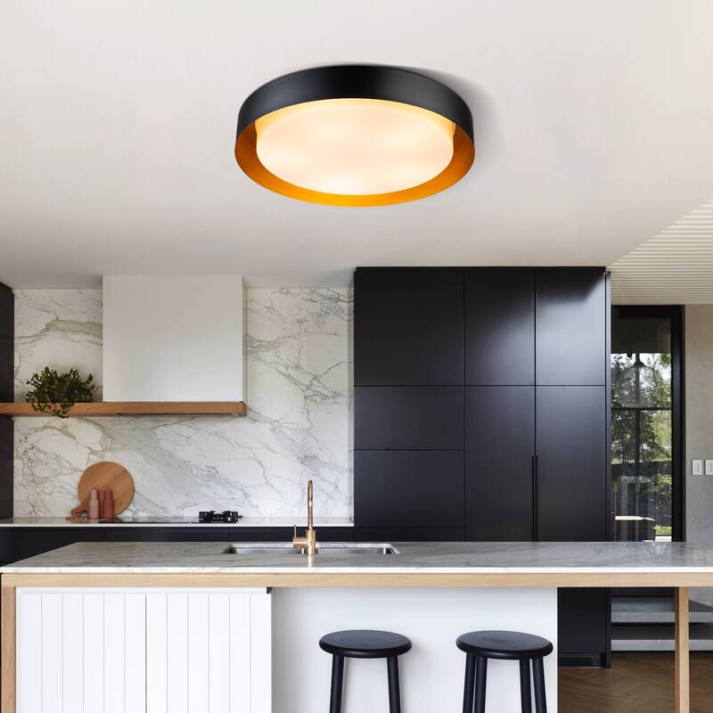 Modern Minimalist Round Drum Flush Mount Ceiling Lights
