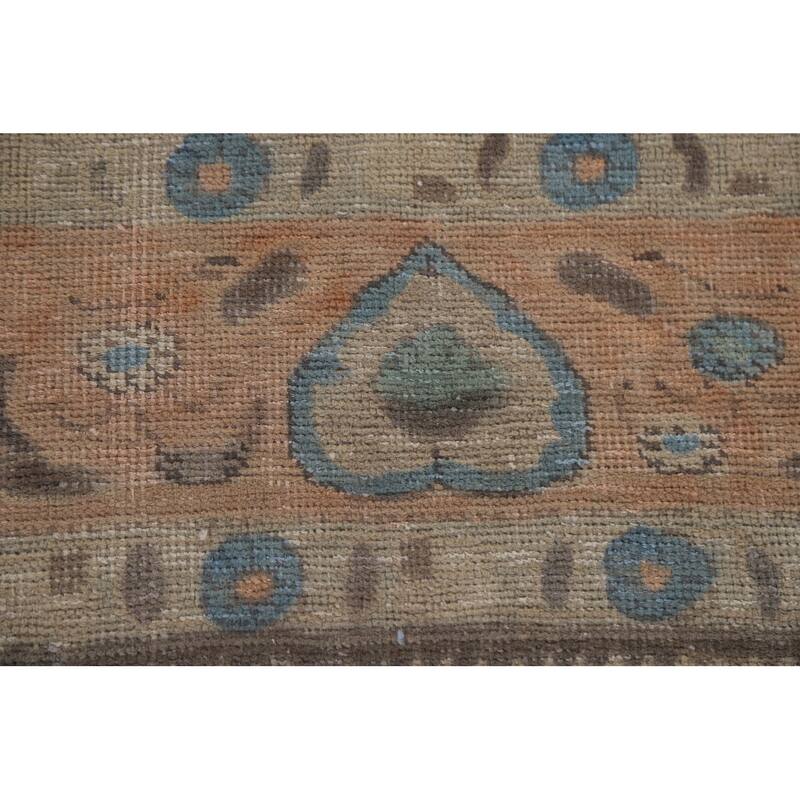 Hand Knotted Oriental 100% Wool Carpet Traditional Medallion Greys & Charcoal Tabriz Area Rug - 9' 6'' X 6' 2''
