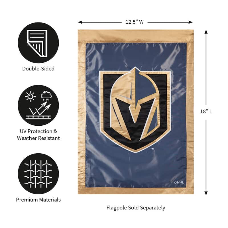 Applique Flag, House Size, Vegas Golden Knights