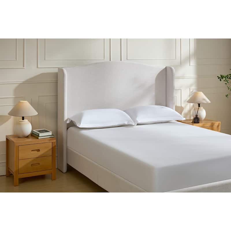 Tall 54" Headboard Upholstered King Wingback Bed