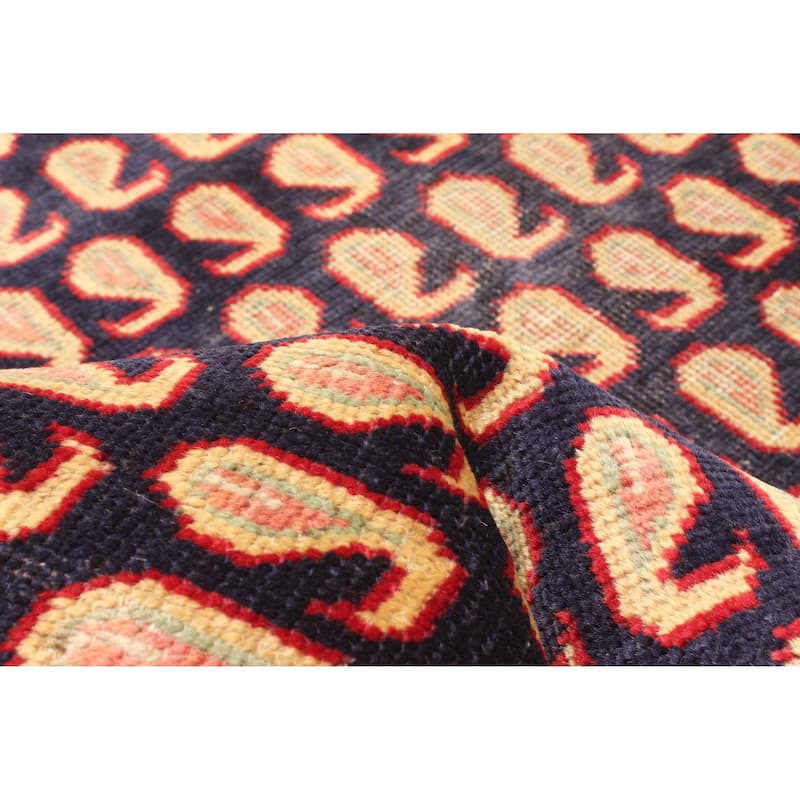 ECARPETGALLERY Hand-knotted Andelz Dark Navy Wool Rug - 2'8 x 5'5