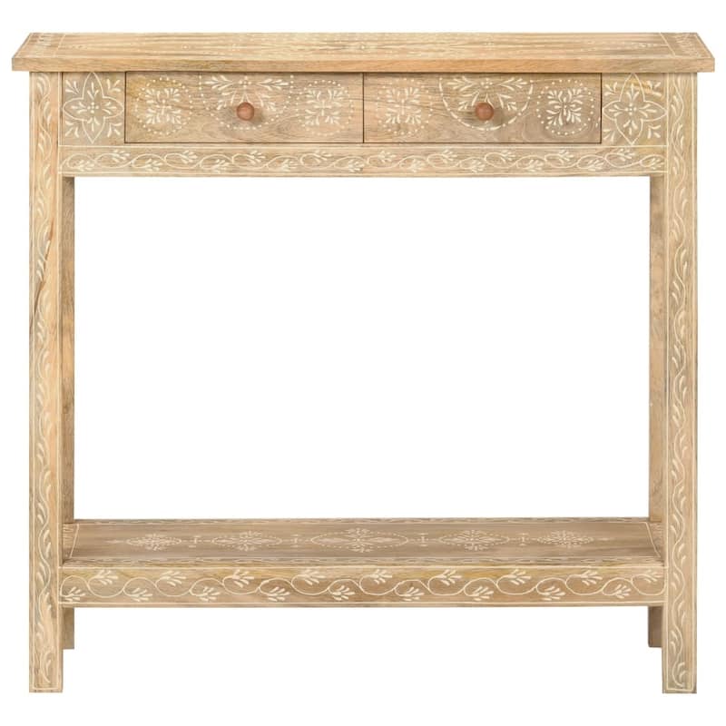 vidaXL Console Table 31.5"x13.8"x29.1" Solid Mango Wood