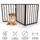 preview thumbnail 20 of 24, 3-Panel Indoor Foldable Dog Gate - 54x24-Inch Wood Freestanding Pet Fence