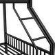 preview thumbnail 8 of 30, Metal Bunk Bed with Ladder and Metal Slats Support, Storage Underneath, Heavy Bunk Beds, Black Bed Frame, No Box Spring Needed
