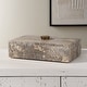 preview thumbnail 3 of 5, Uttermost Griseus Travertine Stone Box - 2.75'' H X 9.5'' W X 6'' D