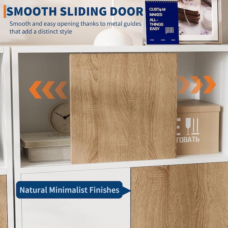 Standing Display Sideboard Storage Cabinet for Small Space or Corner