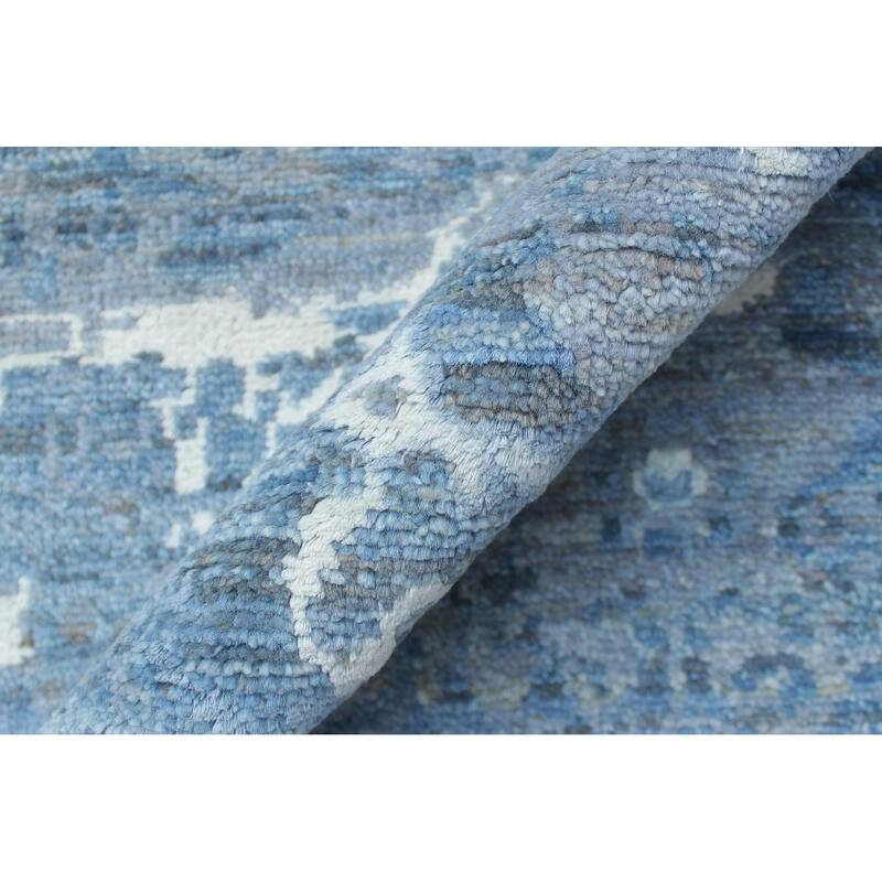 Bohemian Harding Blue/Gray Wool&Silk Rug - 11'10'' x 15'2'' - 11 ft. 10 in. X 15 ft. 2 in.
