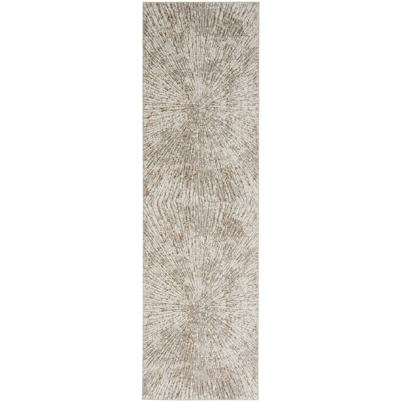 Rucir Power Loomed Abstract Modern Low Pile Area Rug By HomeRoots - 90' X '26' X '0.25
