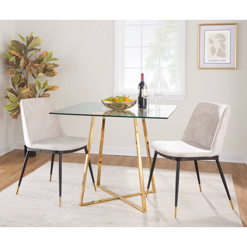 Silver Orchid Pugo Square Dining Table