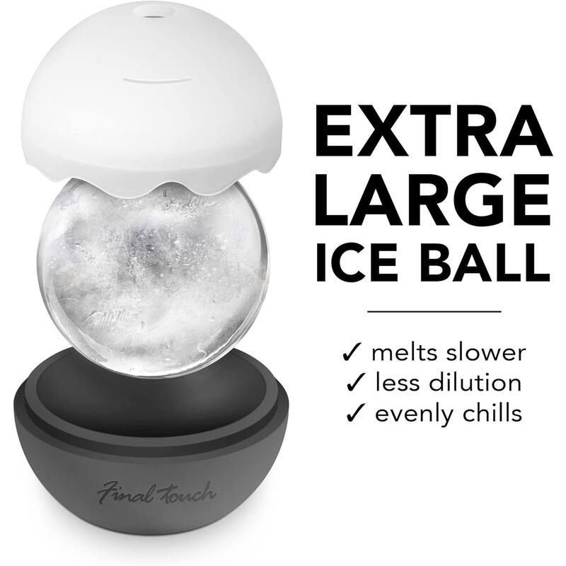 Final Touch On The Rock Glass with Ice Ball Maker - 8 oz