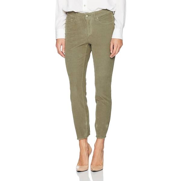 Shop Nydj Womens Pants Topiary Green Size 14 Corduroy Cropped
