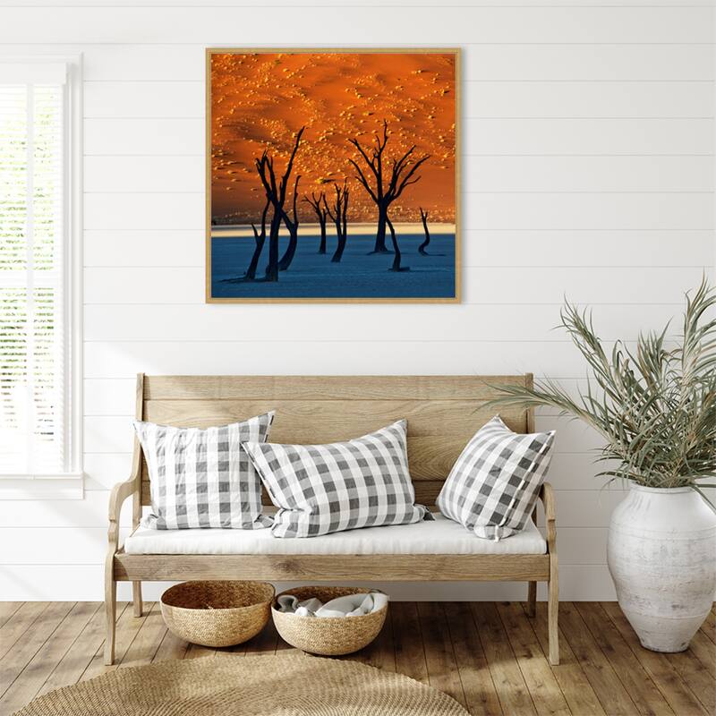 The Old Marsh by Sossusvlei Namibia Framed Canvas Wall Art Print