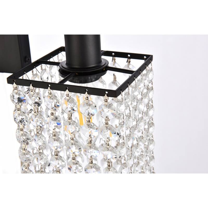 Phoenix 2 Light Bath Sconce with Clear Crystals