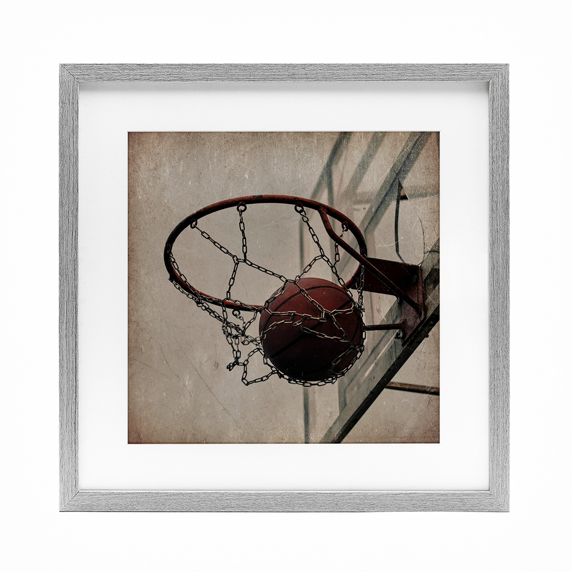 Stupell Be The Ball Basketball Under Glass Framed Design By Kim Allen