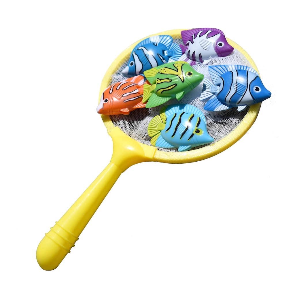 9" Colorful Weighted Fish Catching Water Game - N/A